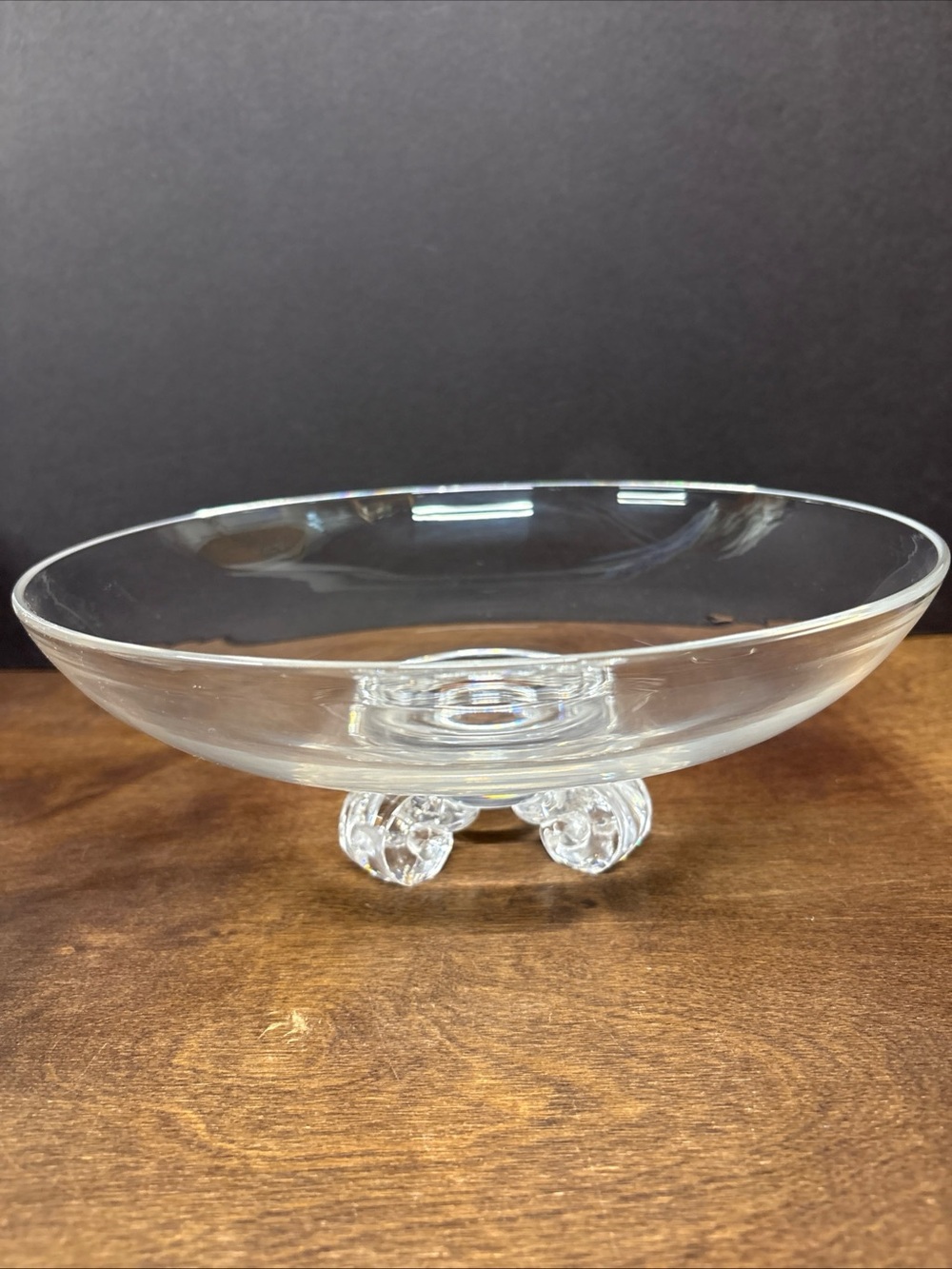 Steuben Vintage Crystal Pedestal Bowl - Elegant Centerpiece